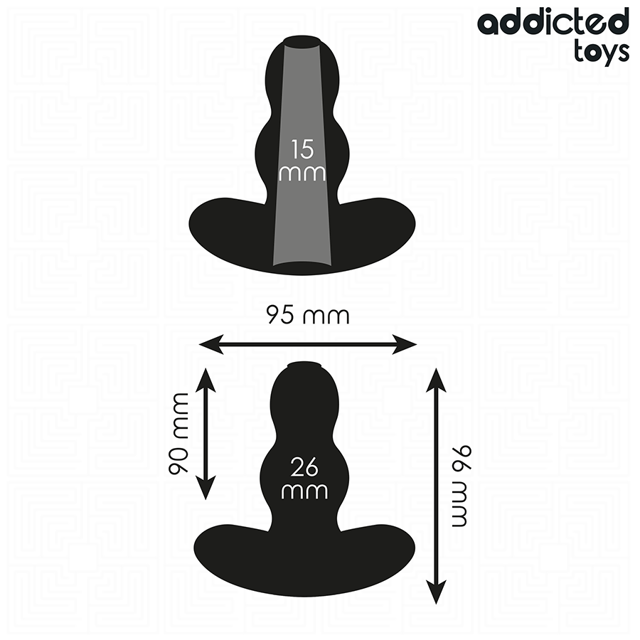 ADDICTED TOYS - HOLLOW ANAL PLUG SILICONE SIZE M 9.6 CM 4 ADDICTED TOYS - HOLLOW ANAL PLUG SILICONE SIZE M 9.6 CM - obrazek 4