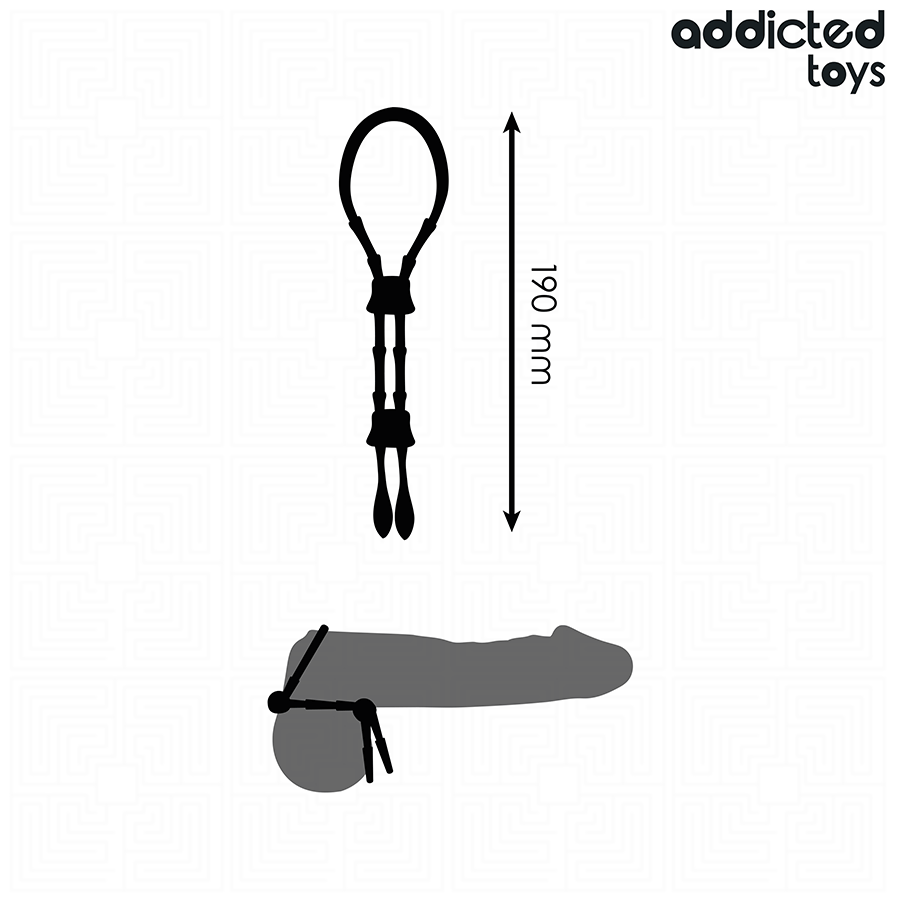 ADDICTED TOYS - ADJUSTABLE SILICONE ROPE FOR THE PENIS 4 ADDICTED TOYS - ADJUSTABLE SILICONE ROPE FOR THE PENIS - obrazek 4