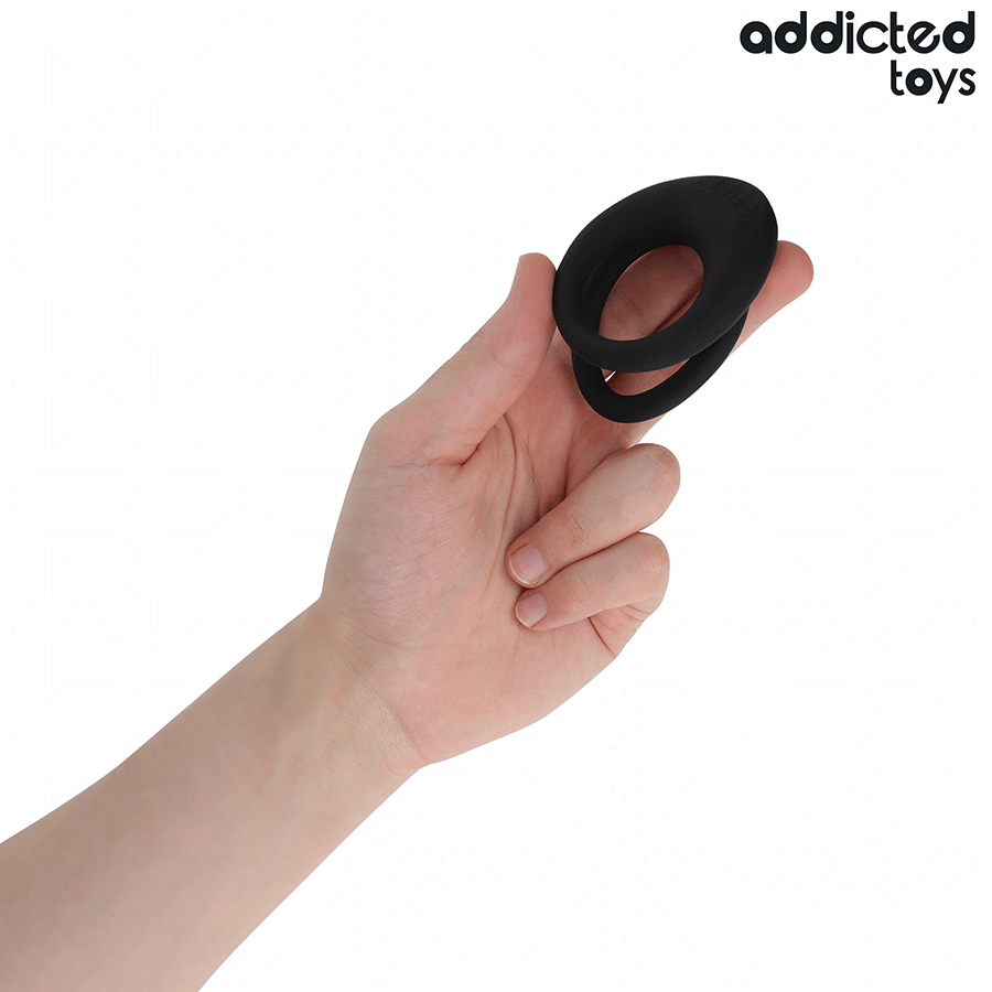 ADDICTED TOYS - DOUBLE TEXTURED PENIS RING 2 ADDICTED TOYS - DOUBLE TEXTURED PENIS RING - obrazek 2