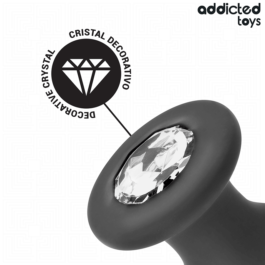 ADDICTED TOYS - ANAL PLUG WITH JEWEL SILICONE SIZE M 10.4 CM 3 ADDICTED TOYS - ANAL PLUG WITH JEWEL SILICONE SIZE M 10.4 CM - obrazek 3
