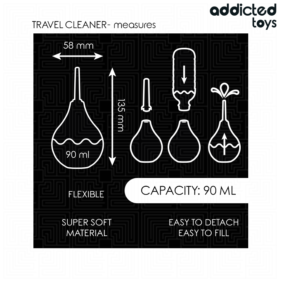 ADDICTED TOYS - TRAVEL ANAL CLEANER SIZE S 90 ML 5 ADDICTED TOYS - TRAVEL ANAL CLEANER SIZE S 90 ML - obrazek 5