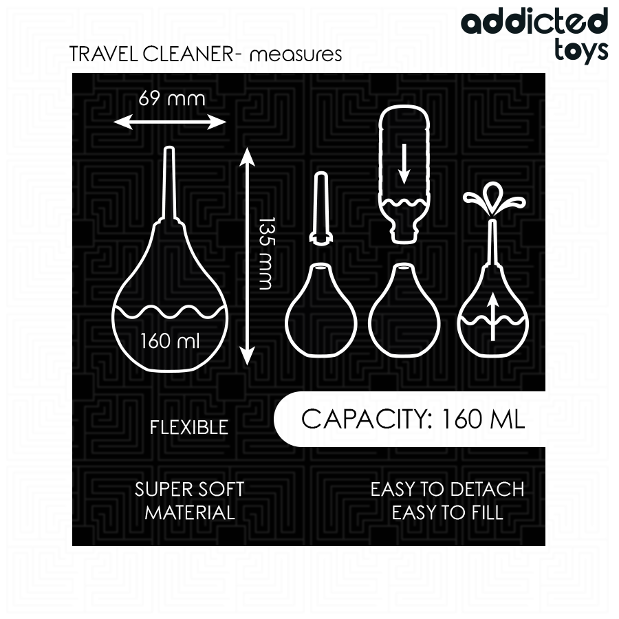 ADDICTED TOYS - TRAVEL ANAL CLEANER SIZE M 160 ML 5 ADDICTED TOYS - TRAVEL ANAL CLEANER SIZE M 160 ML - obrazek 5