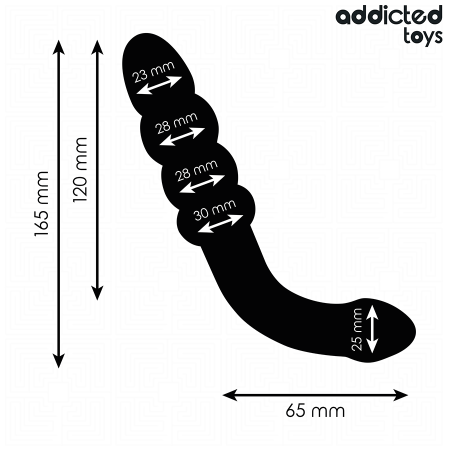 ADDICTED TOYS - DOUBLE ANAL MASSAGER SILICONE 16.5 CM 4 ADDICTED TOYS - DOUBLE ANAL MASSAGER SILICONE 16.5 CM - obrazek 4