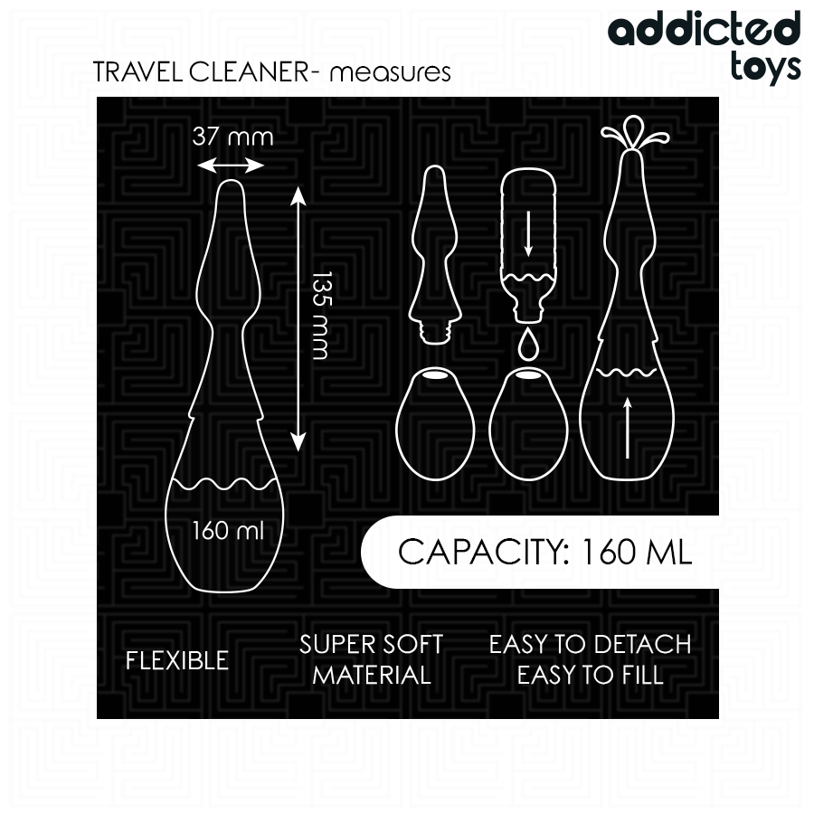 ADDICTED TOYS - TRAVEL CLEANER SILICONE MODEL 1 5 ADDICTED TOYS - TRAVEL CLEANER SILICONE MODEL 1 - obrazek 5