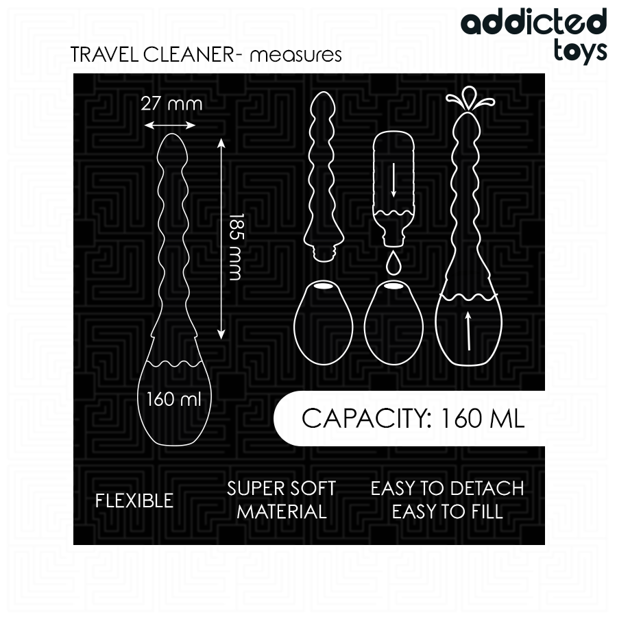 ADDICTED TOYS - TRAVEL CLEANER SILICONE MODEL 2 5 ADDICTED TOYS - TRAVEL CLEANER SILICONE MODEL 2 - obrazek 5