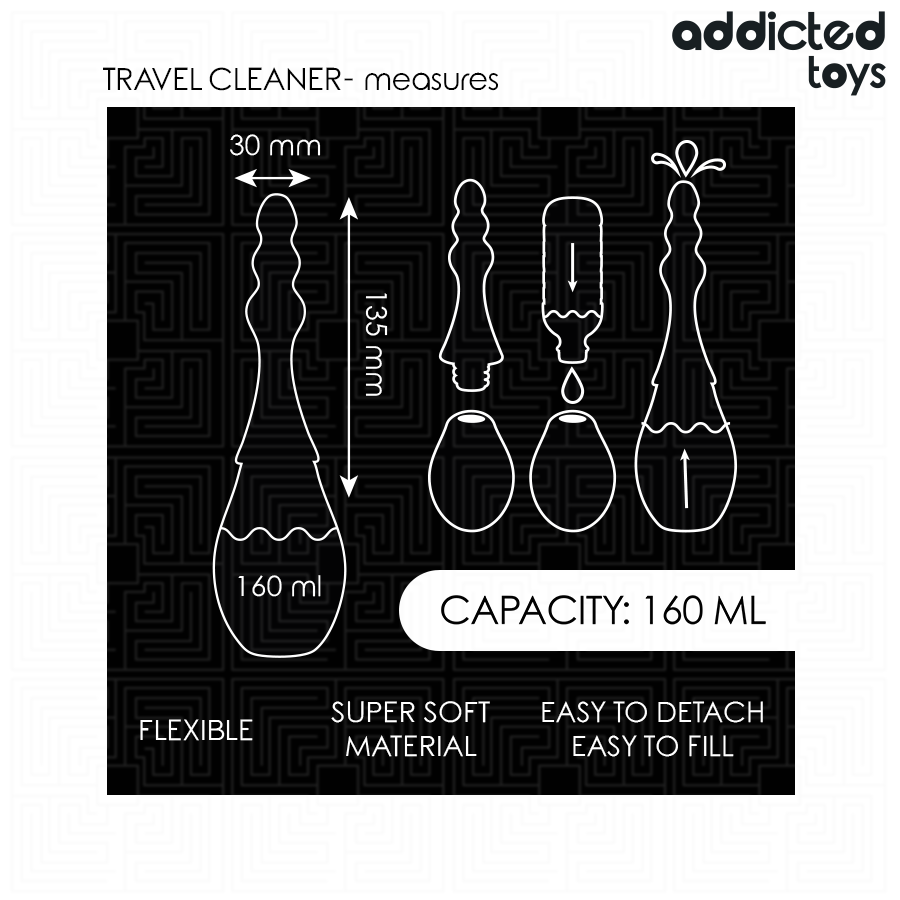 ADDICTED TOYS - TRAVEL CLEANER SILICONE MODEL 4 5 ADDICTED TOYS - TRAVEL CLEANER SILICONE MODEL 4 - obrazek 5