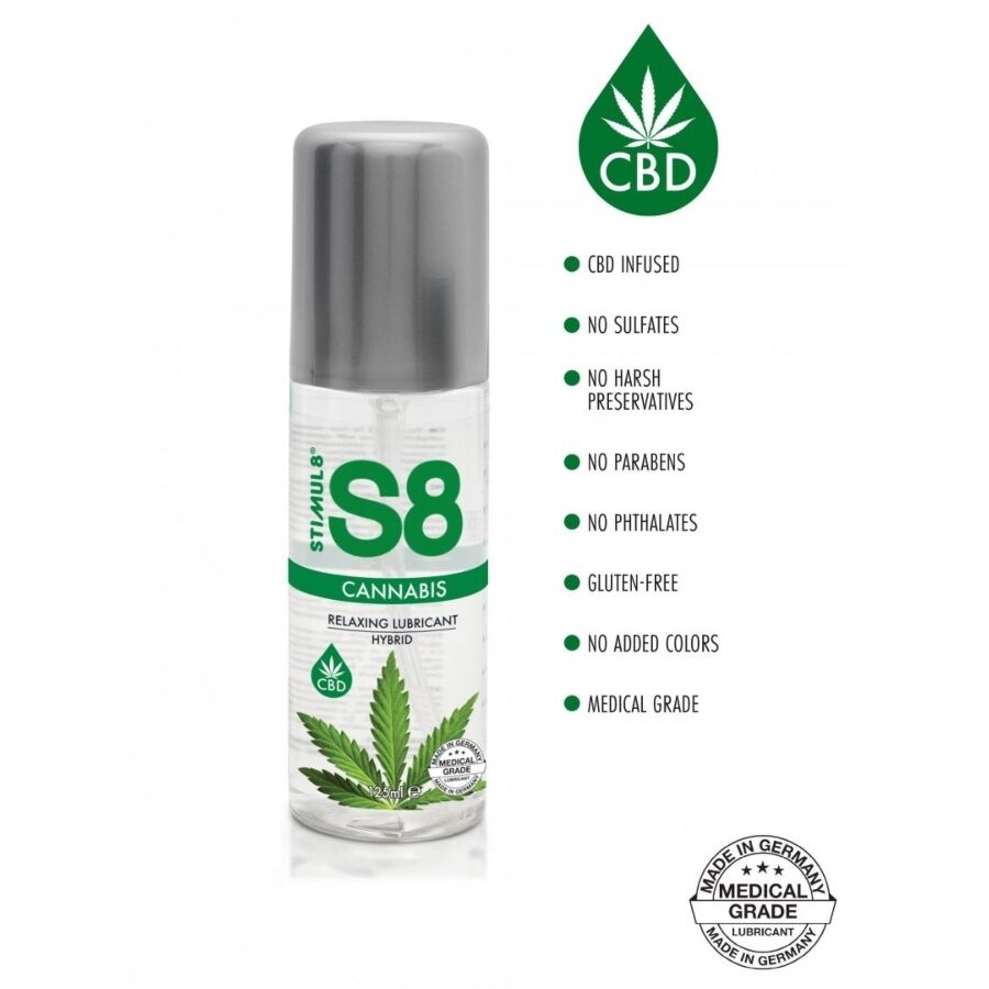 STIMUL8 - S8 CANNABIS HYBRID LUBRICANT 125 ML 2 STIMUL8 - S8 CANNABIS HYBRID LUBRICANT 125 ML - obrazek 2