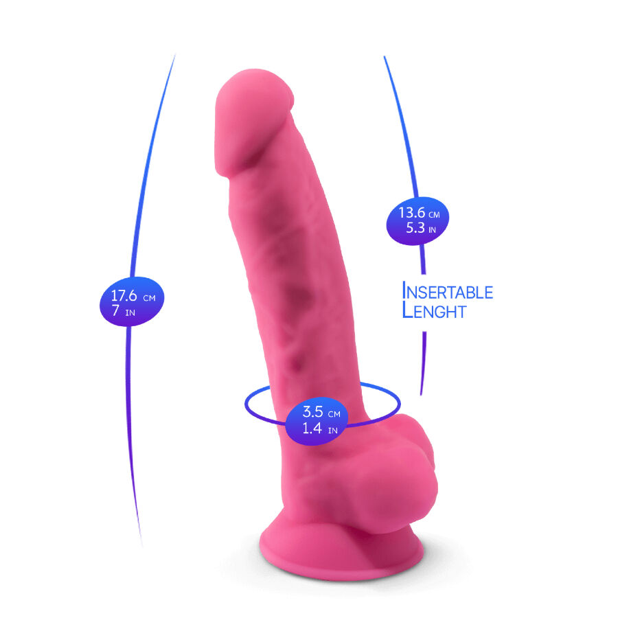 SILEXD - MODEL 1 REALISTIC PENIS PREMIUM SILICONE SILEXPAN FLUORESCENT PINK 17.5 CM 5 SILEXD - MODEL 1 REALISTIC PENIS PREMIUM SILICONE SILEXPAN FLUORESCENT PINK 17.5 CM - obrazek 5