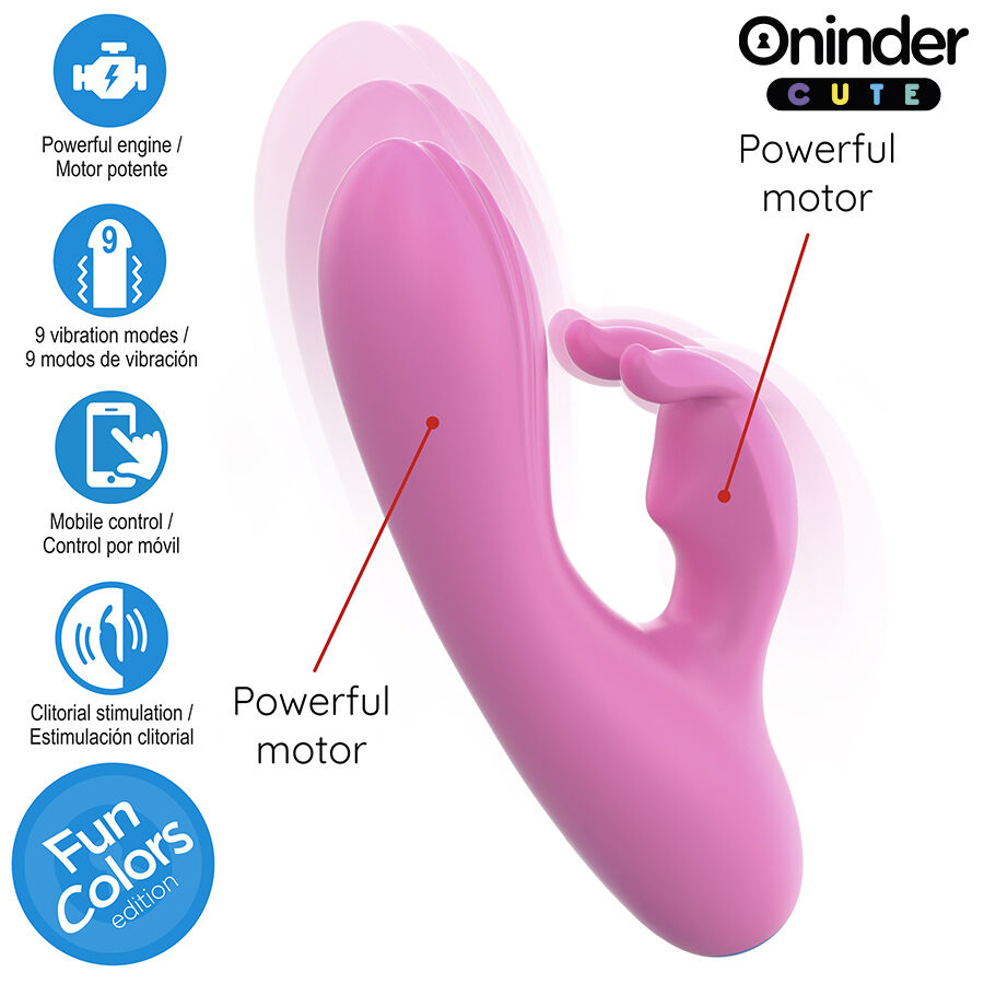 ONINDER CUTE - LOVE BUNNY VIBRATOR G-SPOT CLITORIS - FREE WORLDWIDE APP 5 ONINDER CUTE - LOVE BUNNY VIBRATOR G-SPOT CLITORIS - FREE WORLDWIDE APP - obrazek 5