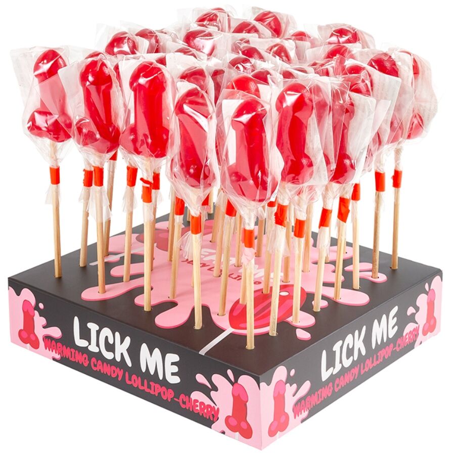 SECRETPLAY - CHERRY CANDY PENIS LOLLIPOP DISPLAY WITH SPICY HEAT EFFECT (40 UNITS) 2 SECRETPLAY - CHERRY CANDY PENIS LOLLIPOP DISPLAY WITH SPICY HEAT EFFECT (40 UNITS) - obrazek 2