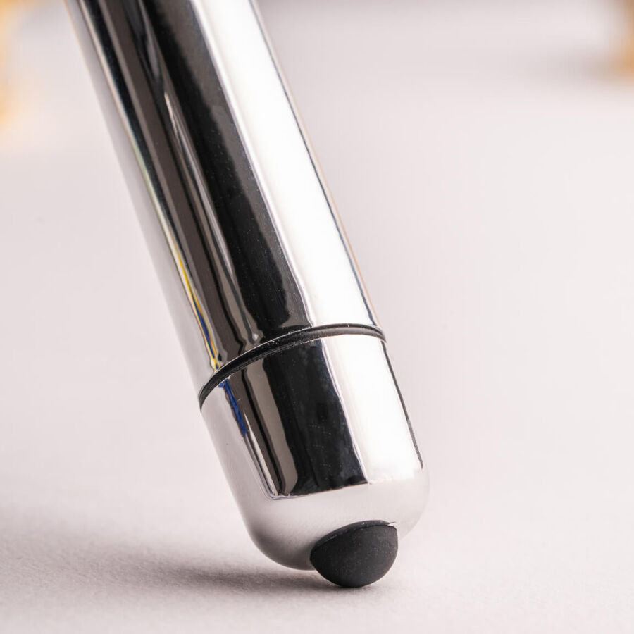 ROCKS-OFF - RO-80 CHROME VIBRATING BULLET SILVER 3 ROCKS-OFF - RO-80 CHROME VIBRATING BULLET SILVER - obrazek 3