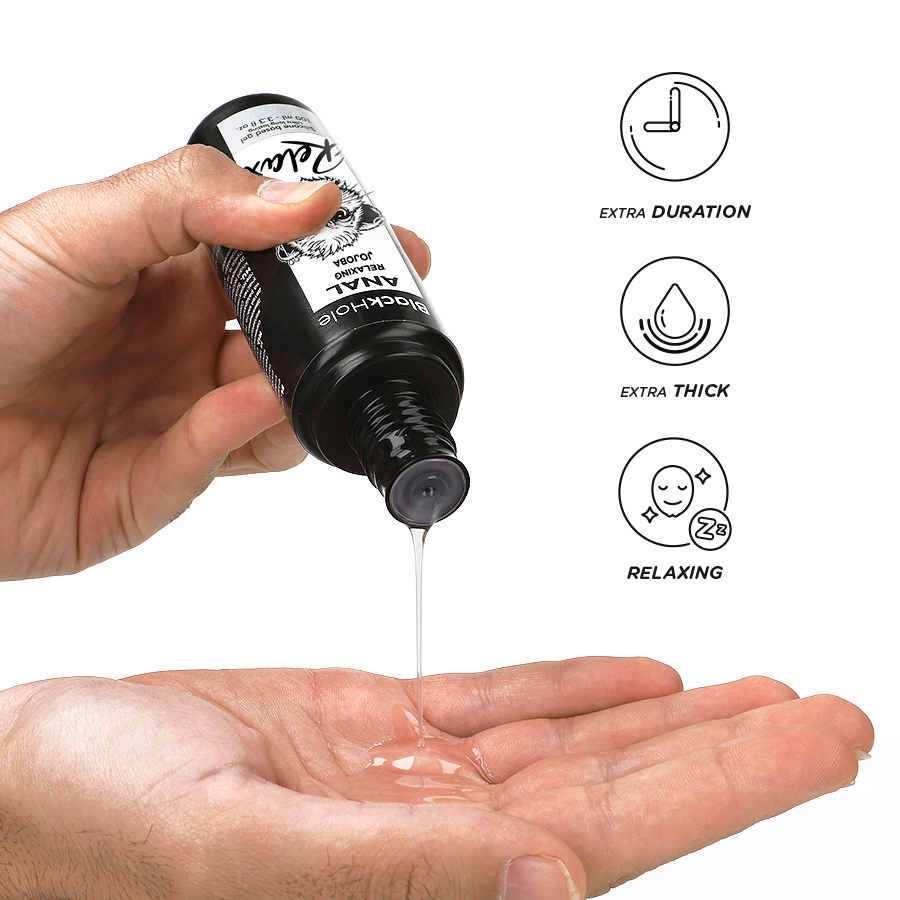 BLACK HOLE - ANAL RELAXING JOJOBA RELAX SILICONE BASE 100 ML 3 BLACK HOLE - ANAL RELAXING JOJOBA RELAX SILICONE BASE 100 ML - obrazek 3