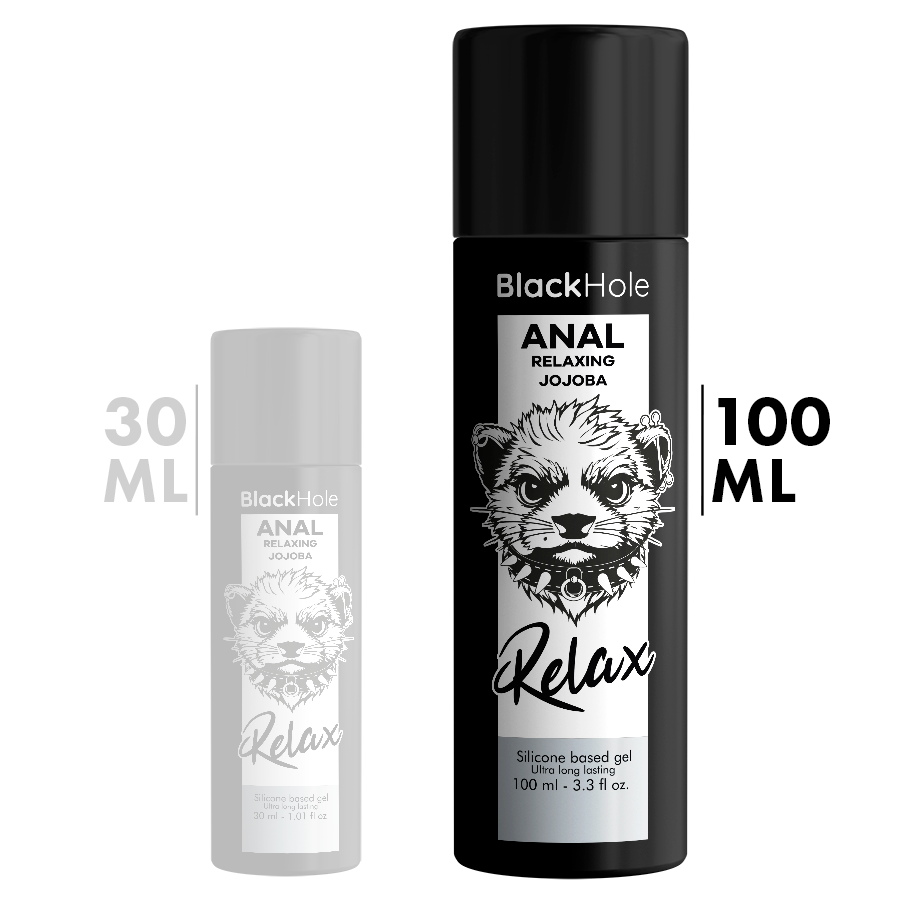 BLACK HOLE - ANAL RELAXING JOJOBA RELAX SILICONE BASE 100 ML 2 BLACK HOLE - ANAL RELAXING JOJOBA RELAX SILICONE BASE 100 ML - obrazek 2