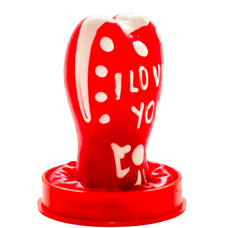 CONDOMERIE - HANDPAINTED NOVELTY CONDOMS HEART - I LOVE YOU MODEL 1 4 CONDOMERIE - HANDPAINTED NOVELTY CONDOMS HEART - I LOVE YOU MODEL 1 - obrazek 4