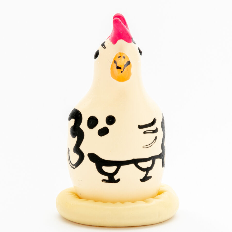 CONDOMERIE - HANDPAINTED NOVELTY CONDOMS COCKY ROOSTER 5 CONDOMERIE - HANDPAINTED NOVELTY CONDOMS COCKY ROOSTER - obrazek 5