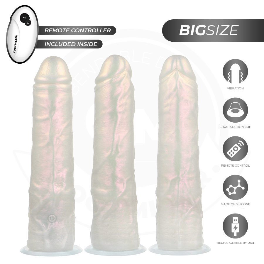 COCK MILLER - DILDO WITH SUCTION CUP, LIGHTS AND VIBRATION WITH REMOTE CONTROL WHITE 21.5 CM 4 COCK MILLER - DILDO WITH SUCTION CUP, LIGHTS AND VIBRATION WITH REMOTE CONTROL WHITE 21.5 CM - obrazek 4