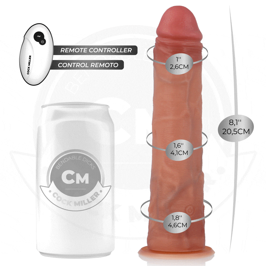 COCK MILLER - HYPER-REALISTIC DILDO WITH SUCTION CUP AND THRUSTING WITH REMOTE CONTROL 20.5 CM 2 COCK MILLER - HYPER-REALISTIC DILDO WITH SUCTION CUP AND THRUSTING WITH REMOTE CONTROL 20.5 CM - obrazek 2