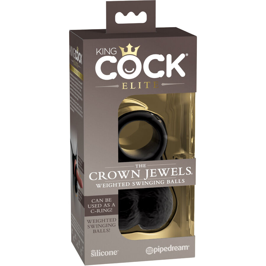 KING COCK - THE CROWN JEWELS WEIGHTED SWINGING BALLS SILICONE 4 KING COCK - THE CROWN JEWELS WEIGHTED SWINGING BALLS SILICONE - obrazek 4
