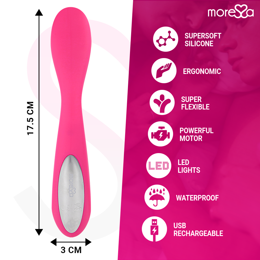 MORESSA - DRUSO PREMIUM SILICONE RECHARGEABLE 4 MORESSA - DRUSO PREMIUM SILICONE RECHARGEABLE - obrazek 4