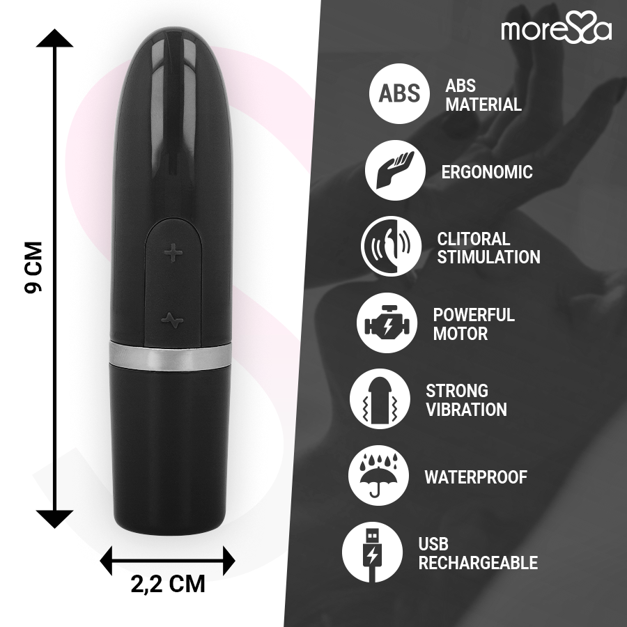 MORESSA - IVY VIBRATOR STIMULATOR TRAVEL BLACK 4 MORESSA - IVY VIBRATOR STIMULATOR TRAVEL BLACK - obrazek 4