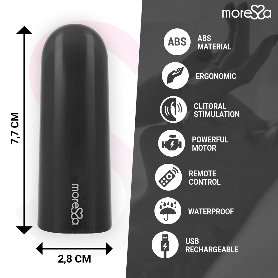MORESSA - NIX VIBRATOR REMOTE CONTROL BLACK 4 MORESSA - NIX VIBRATOR REMOTE CONTROL BLACK - obrazek 4