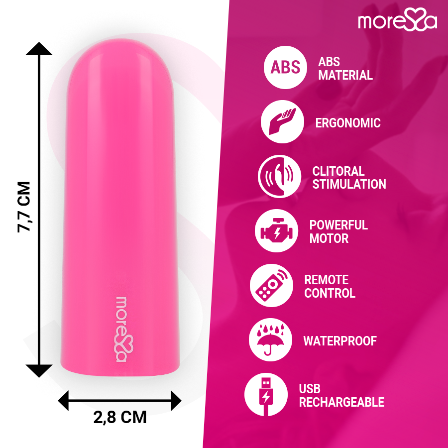 MORESSA - NIX VIBRATOR REMOTE CONTROL PINK 4 MORESSA - NIX VIBRATOR REMOTE CONTROL PINK - obrazek 4