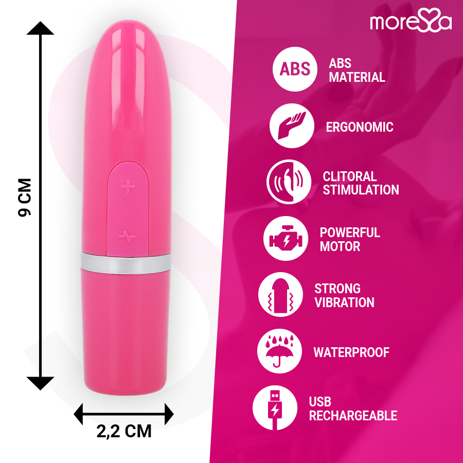 MORESSA - IVY VIBRATOR STIMULATOR TRAVEL PINK 4 MORESSA - IVY VIBRATOR STIMULATOR TRAVEL PINK - obrazek 4