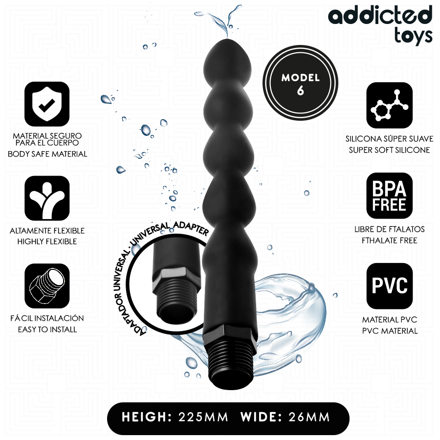 ADDICTED TOYS - ANAL CLEANER WITH UNIVERSAL ADAPTER MODEL 6 2 ADDICTED TOYS - ANAL CLEANER WITH UNIVERSAL ADAPTER MODEL 6 - obrazek 2