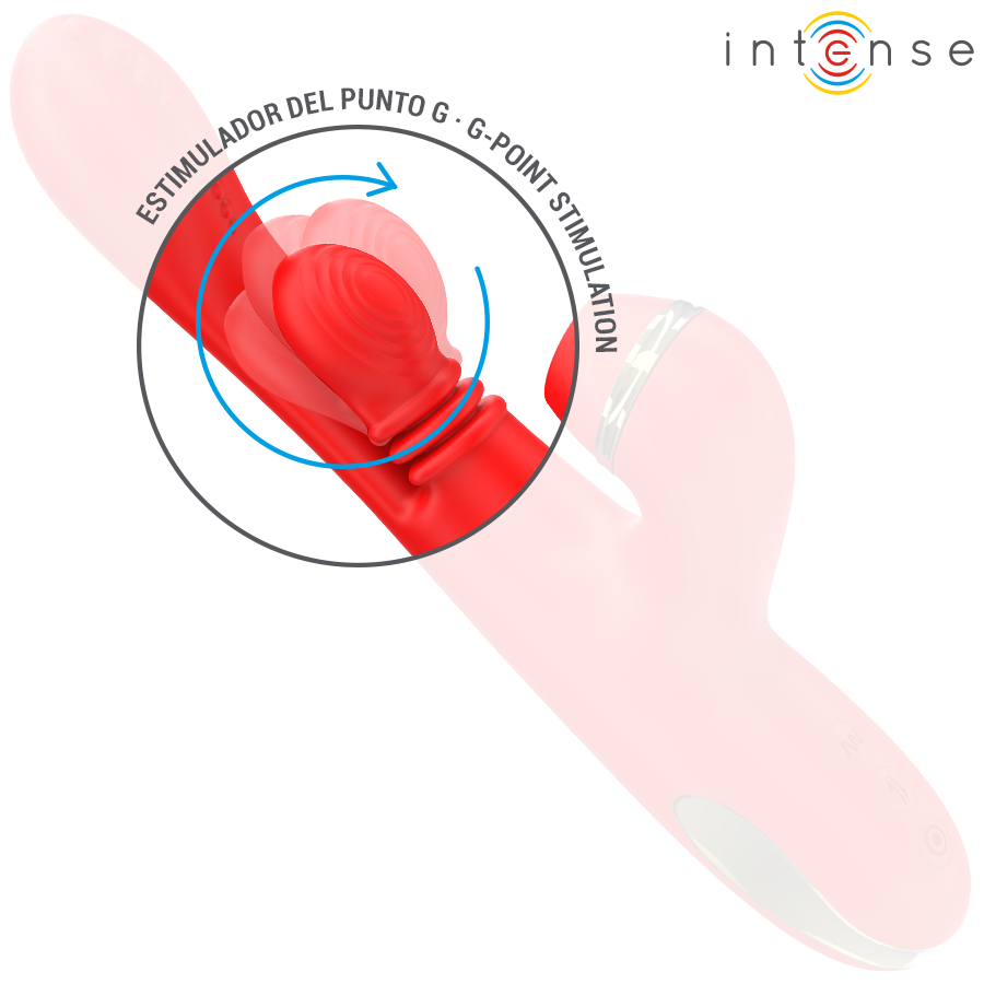 INTENSE - KATY MULTIFUNCTION CLITORIS STIMULATOR 4 INTERCHANGEABLE HEADS RED 5 INTENSE - KATY MULTIFUNCTION CLITORIS STIMULATOR 4 INTERCHANGEABLE HEADS RED - obrazek 5