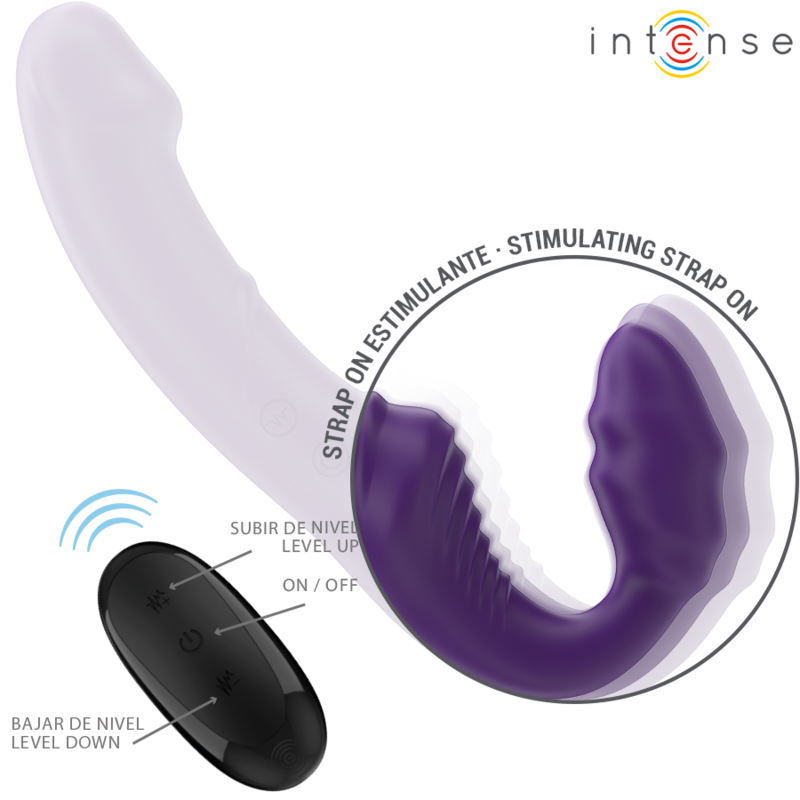 INTENSE - JILL DOUBLE VIBRATOR 20 CM PURPLE REMOTE CONTROL 4 INTENSE - JILL DOUBLE VIBRATOR 20 CM PURPLE REMOTE CONTROL - obrazek 4
