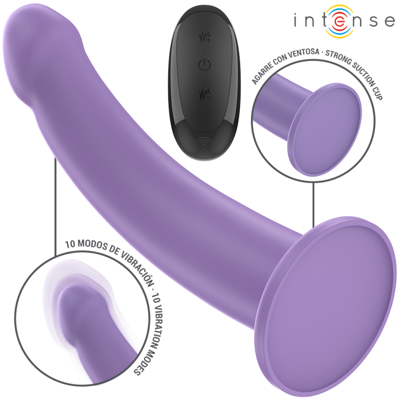INTENSE - EDDIE VIBRATOR 17.5 CM 10 VIBRATIONS PURPLE REMOTE CONTROL 2 INTENSE - EDDIE VIBRATOR 17.5 CM 10 VIBRATIONS PURPLE REMOTE CONTROL - obrazek 2