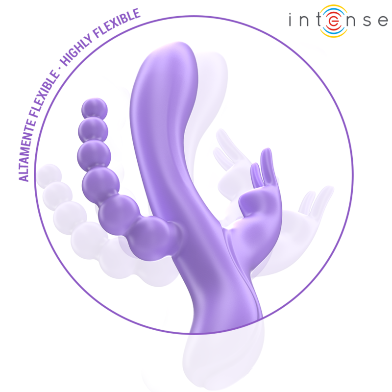 INTENSE - MIKO TRIPLE VIBRATOR RABBIT STIMULATOR ANAL 7 VIBRATIONS PURPLE 4 INTENSE - MIKO TRIPLE VIBRATOR RABBIT STIMULATOR ANAL 7 VIBRATIONS PURPLE - obrazek 4