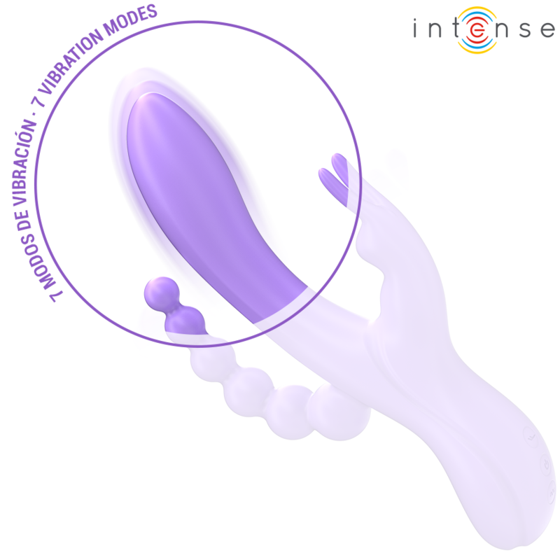 INTENSE - MIKO TRIPLE VIBRATOR RABBIT STIMULATOR ANAL 7 VIBRATIONS PURPLE 5 INTENSE - MIKO TRIPLE VIBRATOR RABBIT STIMULATOR ANAL 7 VIBRATIONS PURPLE - obrazek 5