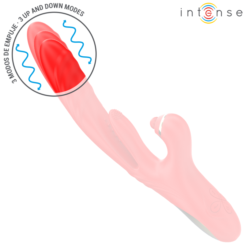 INTENSE - ROSALIA MULTIFUNCTION VIBRATOR 3 IN 1 RED 4 INTENSE - ROSALIA MULTIFUNCTION VIBRATOR 3 IN 1 RED - obrazek 4