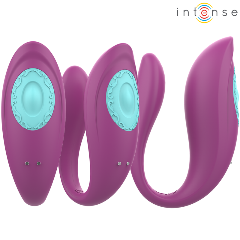 INTENSE - ANNIE U-SHAPED VIBRATOR AND STIMULATOR PURPLE REMOTE CONTROL 3 INTENSE - ANNIE U-SHAPED VIBRATOR AND STIMULATOR PURPLE REMOTE CONTROL - obrazek 3