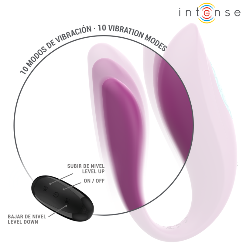 INTENSE - ANNIE U-SHAPED VIBRATOR AND STIMULATOR PURPLE REMOTE CONTROL 5 INTENSE - ANNIE U-SHAPED VIBRATOR AND STIMULATOR PURPLE REMOTE CONTROL - obrazek 5