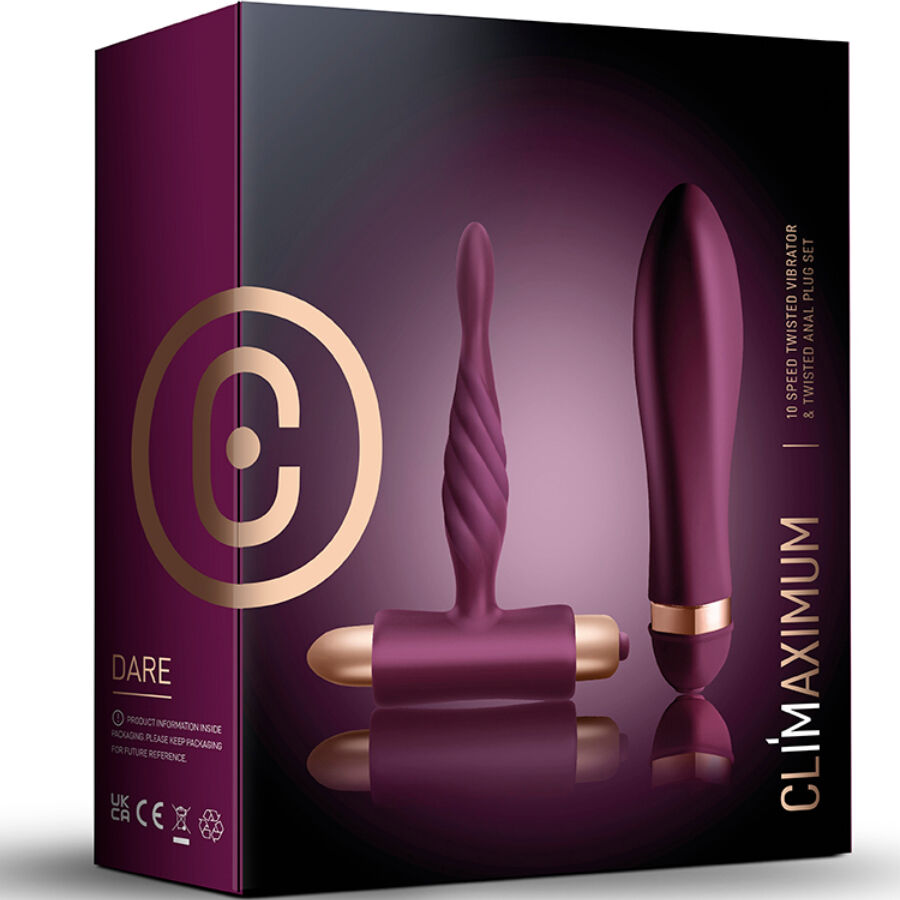 CLIMAXIMUM - DARE KIT TWISTED VIBRATOR + ANAL PLUG BEGINNER 4 CLIMAXIMUM - DARE KIT TWISTED VIBRATOR + ANAL PLUG BEGINNER - obrazek 4