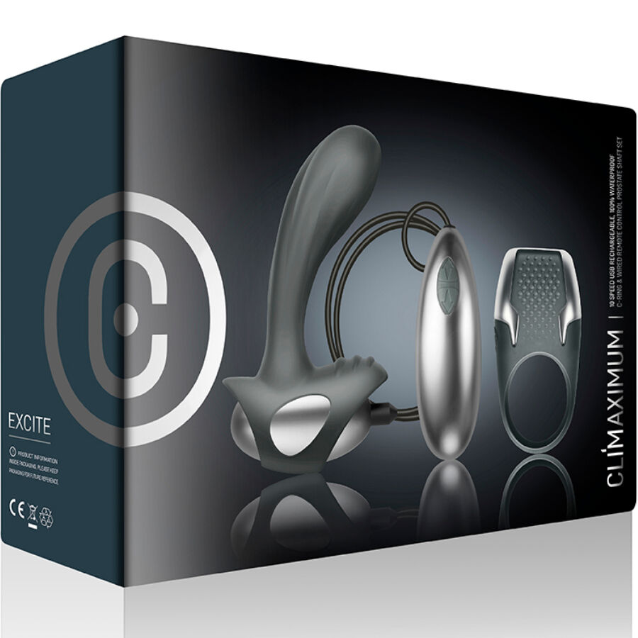 CLIMAXIMUM - EXCITE KIT COCK RING + WIRE PROSTATE MASSAGER 4 CLIMAXIMUM - EXCITE KIT COCK RING + WIRE PROSTATE MASSAGER - obrazek 4