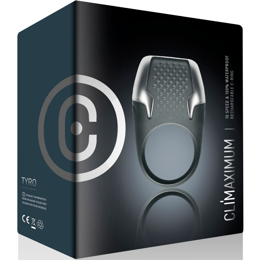 CLIMAXIMUM - TYRO VIBRATING COCK RING WITH LED LIGHTS 3 CLIMAXIMUM - TYRO VIBRATING COCK RING WITH LED LIGHTS - obrazek 3