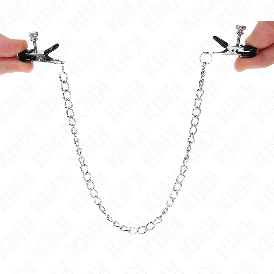 KINK - FLAT CHAIN NIPPLE CLAMPS SILVER 34 CM 5 KINK - FLAT CHAIN NIPPLE CLAMPS SILVER 34 CM - obrazek 5