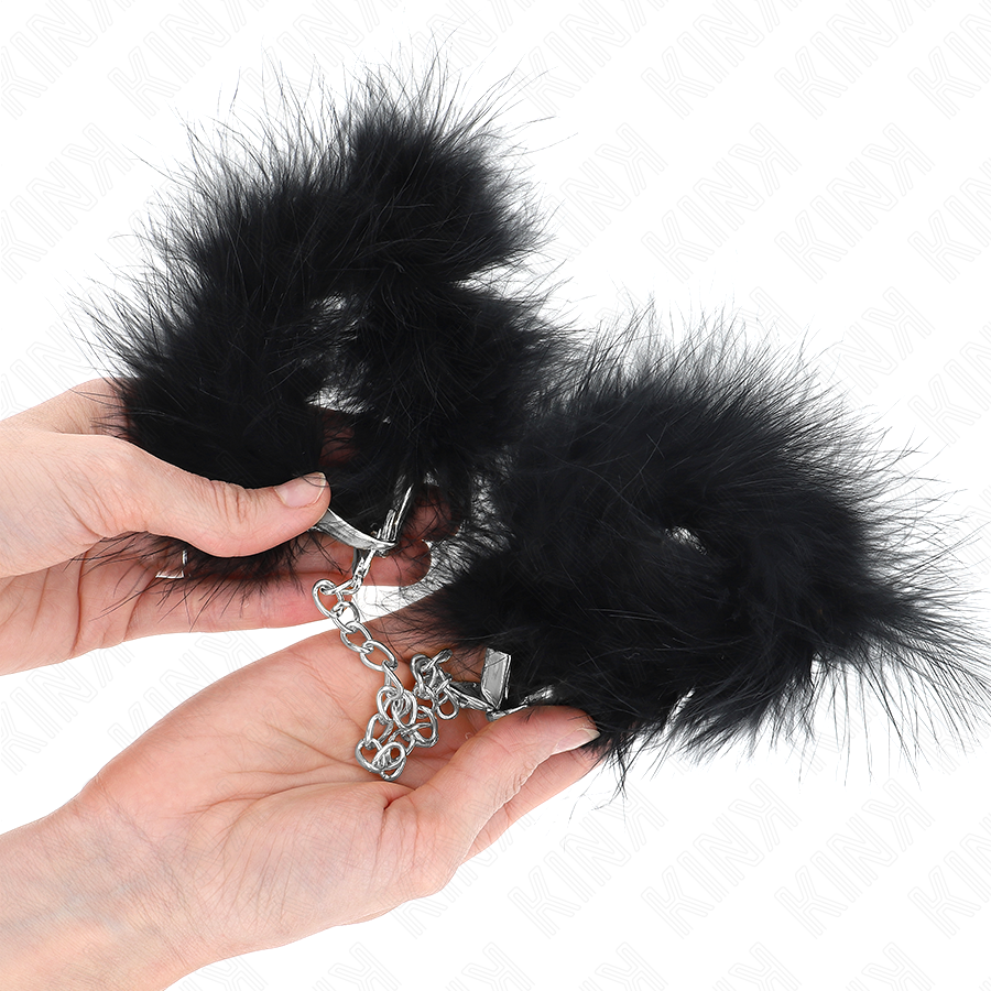 KINK - MINI FEATHER HAND CUFFS 2 KINK - MINI FEATHER HAND CUFFS - obrazek 2