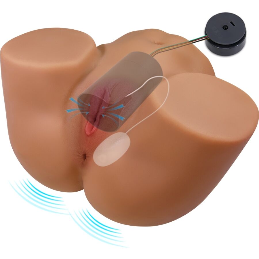 CRAZY BULL - GERIANN REALISTIC FEMALE BUTT VIBRATOR AND SUCKER WITH SOUND 5.5 KG 4 CRAZY BULL - GERIANN REALISTIC FEMALE BUTT VIBRATOR AND SUCKER WITH SOUND 5.5 KG - obrazek 4