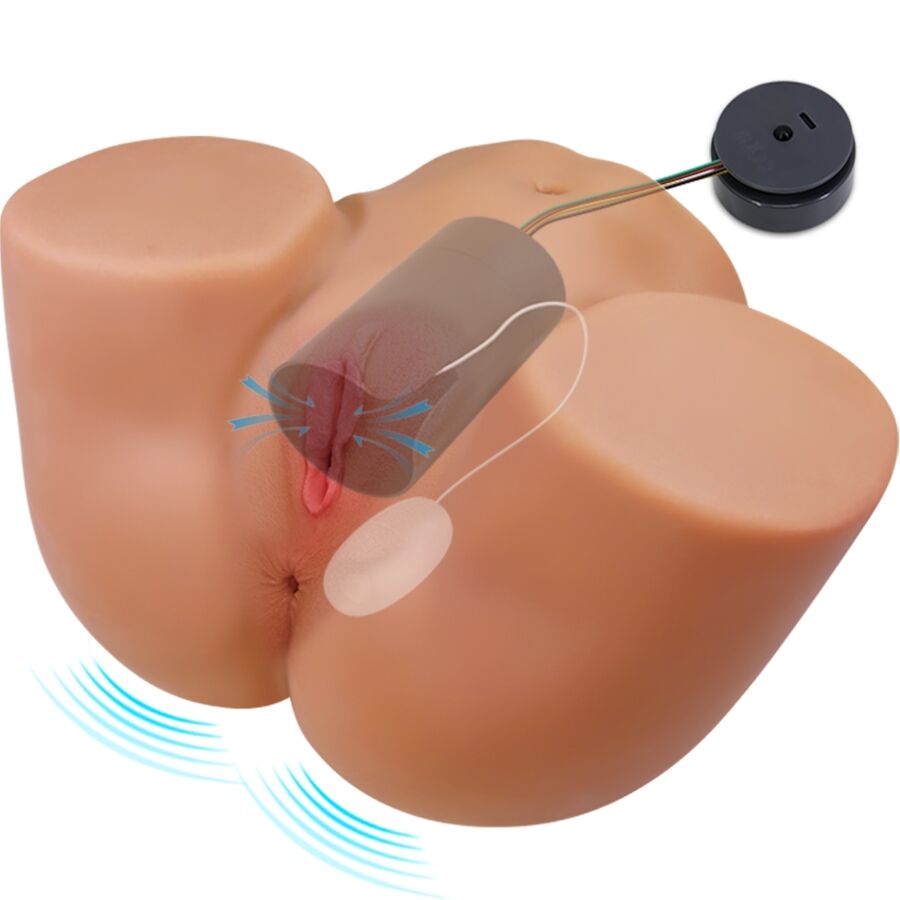 CRAZY BULL - ILANA REALISTIC FEMALE BUTT VIBRATOR AND SUCKER WITH SOUND 6.8 KG 3 CRAZY BULL - ILANA REALISTIC FEMALE BUTT VIBRATOR AND SUCKER WITH SOUND 6.8 KG - obrazek 3