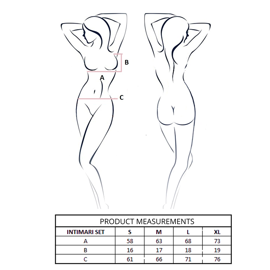 PASSION - INTIMARI BRA + PANTIES SET BLACK L/XL 4 PASSION - INTIMARI BRA + PANTIES SET BLACK L/XL - obrazek 4