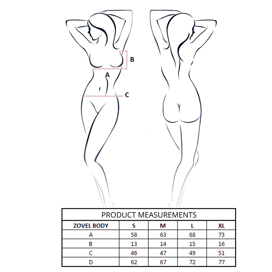 PASSION - ZOVEL BODY LIGHT PINK S/M 4 PASSION - ZOVEL BODY LIGHT PINK S/M - obrazek 4