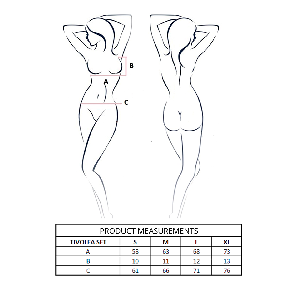 PASSION - TIVOLEA BRA + THONG SET MISTY ROSE S/M 4 PASSION - TIVOLEA BRA + THONG SET MISTY ROSE S/M - obrazek 4