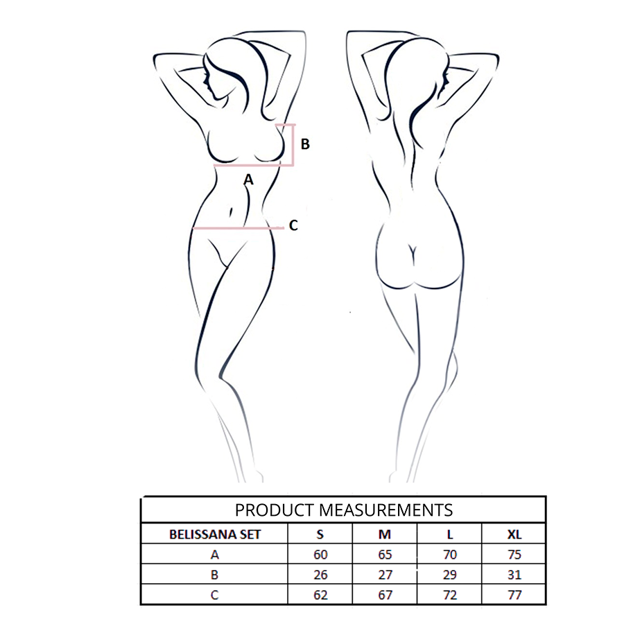 PASSION - BELISSANA BRA + THONG SET VIOLET S/M 4 PASSION - BELISSANA BRA + THONG SET VIOLET S/M - obrazek 4