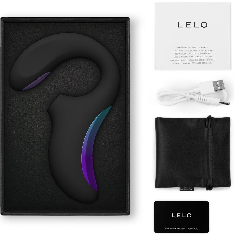 LELO - ENIGMA DOUBLE SONIC VIBRATOR POINT G BLACK 3 LELO - ENIGMA DOUBLE SONIC VIBRATOR POINT G BLACK - obrazek 3