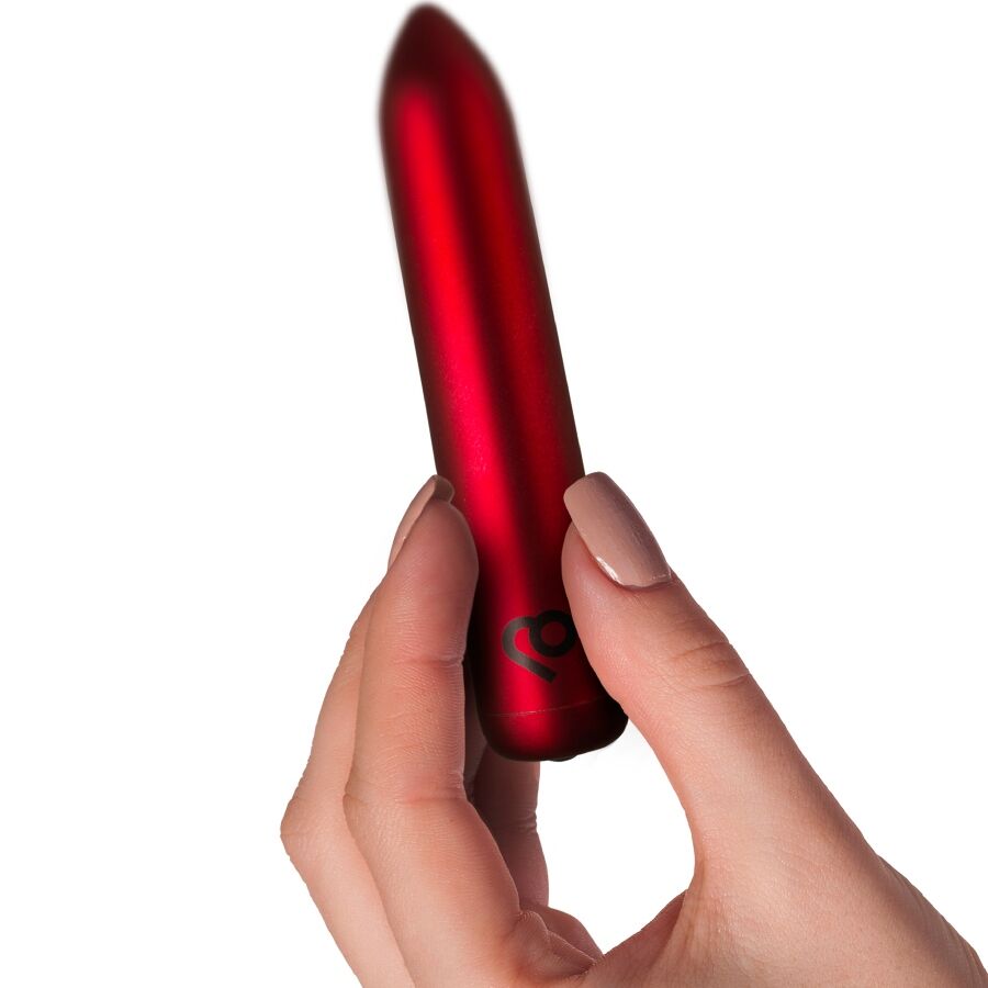 ROCKS-OFF - RECHARGEABLE VIBRATING BULLET POPPY RED 4 ROCKS-OFF - RECHARGEABLE VIBRATING BULLET POPPY RED - obrazek 4