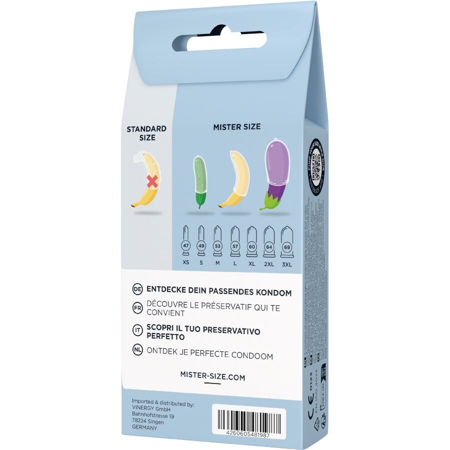 MISTER SIZE - TEST SET 3 DIFFERENT SIZED CONDOMS + MEASURING TAPE 4 MISTER SIZE - TEST SET 3 DIFFERENT SIZED CONDOMS + MEASURING TAPE - obrazek 4